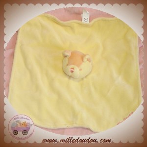 TIM POUCE SOS DOUDOU OURS RENARD PLAT JAUNE ORANGE