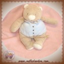 NOUKIE'S SOS DOUDOU OURS NOUKY BINZ BEIGE BLEU 17 CM