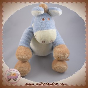 NOUKIE'S SOS DOUDOU ANE BLEU ET ECRU PACO 22 CM