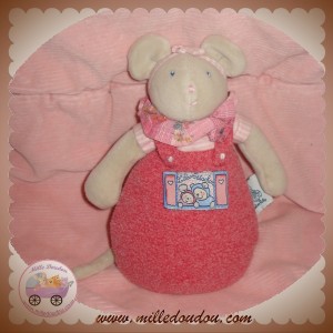 MOULIN ROTY SOS DOUDOU PELUCHE SOURIS LILA ROSE HOCHET