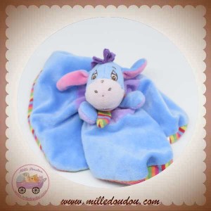 DISNEY SOS DOUDOU BOURRIQUET ANE PLAT BLEU RAYE MULTICOLORE