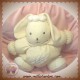 KALOO DOUDOU LAPIN BLANC BOULE FEUILLE LIERE 30 cm