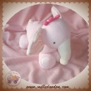 BABY CLUB C&A SOS DOUDOU ELEPHANT ROSE BLANC RAYE