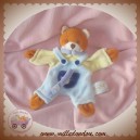 BABYNAT BABY NAT DOUDOU RENARD PLAT BLEU ATTACHE TETINE