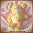 NATTOU DOUDOU PELUCHE CHIEN LAPIN JAUNE ROND 28 cm