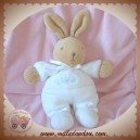 TAKINOU SOS DOUDOU LAPIN BEIGE CORPS BLANC GILET LAINE HOCHET