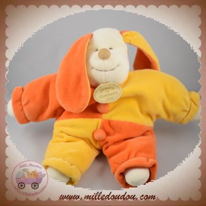 DOUDOU ET COMPAGNIE SOS CHIEN PATOU ORANGE ET JAUNE QUASI PLAT