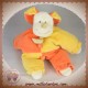 DOUDOU ET COMPAGNIE SOS CHIEN PATOU ORANGE ET JAUNE QUASI PLAT