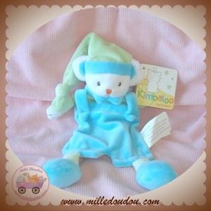 KIMBALOO SOS DOUDOU SOURIS BLANCHE PLAT VERT BLEU