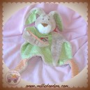 SIGIKID SOS DOUDOU LAPIN CHIEN PLAT BEIGE TISSU VERT