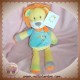 NICOTOY DOUDOU LION JAUNE ORANGE PULL BLEU TOUCAN SOS