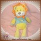 NICOTOY DOUDOU LION JAUNE ORANGE PULL BLEU TOUCAN SOS