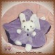 NICOTOY SOS DOUDOU LAPIN BLANC PLAT ROND VIOLET MAUVE COEUR 9