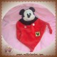 DISNEY SOS DOUDOU MICKEY PLAT MOUCHOIR NOIR ROUGE SIMBA