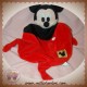 DISNEY SOS DOUDOU MICKEY PLAT MOUCHOIR NOIR ROUGE SIMBA