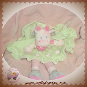 NICOTOY SOS DOUDOU VACHE GIRAFE PLAT VERT ROSE FLEUR NEUF