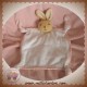 KALOO DOUDOU LAPIN BEIGE PLAT BLANC ROSE SOS