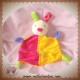 BABY CLUB C&A DOUDOU LAPIN PLAT ROSE ORANGE NEUF