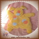 NATTOU DOUDOU CHIEN LAPIN QUASI PLAT JAUNE ROND HOCHET