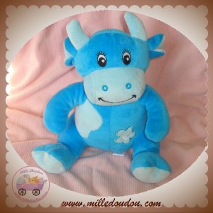 ARTHUR ET LOLA SOS DOUDOU VACHE GIRAFE BLEU FLEUR