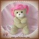 AJENA SOS DOUDOU OURS BEIGE CHAPEAU ROSE MUSICAL