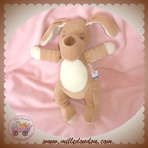 SUCRE D'ORGE SOS DOUDOU CHIEN MARRON BEIGE ECRU 24 CM