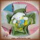 DOUDOU ET COMPAGNIE MOUTON SURPRISE SIMON SUR FEUILLE SALADE PLATE VERTE SOS