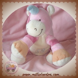 BENGY KIABI DOUDOU LICORNE ROSE ECRU 30 cm SOS