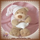 NATTOU DOUDOU OURS BEIGE HAUT ROSE ETOILE MUSICAL SOS