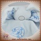 DOUDOU ET COMPAGNIE SOS LAPIN PLAT BLANC BLEU FLEUR TATOO