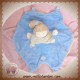 AJENA DOUDOU POUPEE FILLE CACHE CACHE BLEU JAUNE LUNE FLEUR