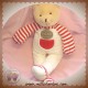 DOUDOU ET COMPAGNIE CHAT CHATDOUX ECRU ROUGE 40 cm