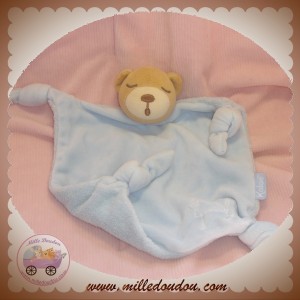 KALOO SOS DOUDOU OURS BEIGE PLAT BLEU ENFANT PLUME