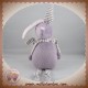 BOUT'CHOU MONOPRIX SOS DOUDOU LAPIN VIOLET RAYE ROSE