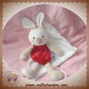 SUCRE D'ORGE DOUDOU LAPIN ROUGE BEIGE CAJOU MOUCHOIR SOS