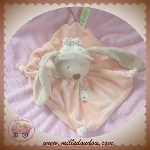 ORCHESTRA SOS DOUDOU LAPIN BEIGE PLAT ORANGE SAUMON 