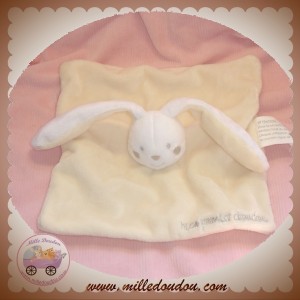 KIMBALOO SOS DOUDOU LAPIN PLAT BLANC JAUNE 1ER DOUDOU