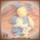 BESTEVER SOS DOUDOU LAPIN ECRU HABIT BLEU 