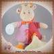 BABYNAT BABY NAT DOUDOU GIRAFE ECRU ROSE MOUCHOIR SOS