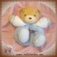 KALOO DOUDOU OURS BEIGE CORPS TROU BLANC BLEU ENFANT  