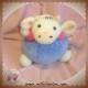 NOUNOURS SOS DOUDOU VACHE COCHON BLANC MAUVE MUSICAL