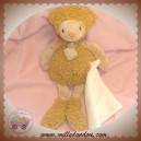 HISTOIRE D'OURS SOS DOUDOU MOUTON MARRON BEIGE MOUCHOIR ECRU