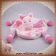 KIMBALOO DOUDOU CHEVAL PLAT ROND ROSE COEUR SOS