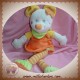 MOTS D'ENFANTS SOS DOUDOU SOURIS ORANGE JAUNE ROBE