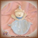 NICOTOY SOS DOUDOU OURS BLANC PLAT BEIGE BLEU TAUPE 