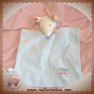 KATHE KRUSE DOUDOU SOURIS BLANCHE PLAT BLEU BABYLOVE