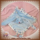 AUBERT SOS DOUDOU LAPIN PLAT BLEU TISSU FLEURS DOUDOU ET COMPAGNIE