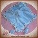 AUBERT SOS DOUDOU LAPIN PLAT BLEU TISSU FLEURS DOUDOU ET COMPAGNIE