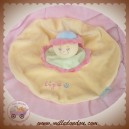 KING BEAR SOS DOUDOU FILLE PLATE OVAL ORANGE ROSE LIZA 