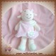 NOUNOURS SOS DOUDOU VACHE GIRAFE TITINE ROBE ROSE FLEUR 22 CM